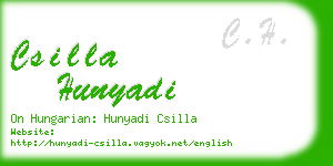 csilla hunyadi business card